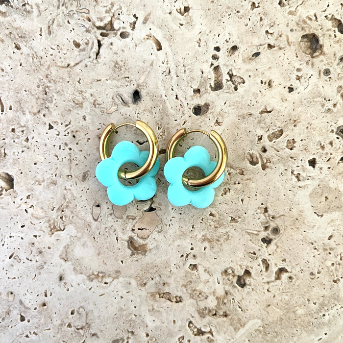 Boucles Daphnée - Turquoises