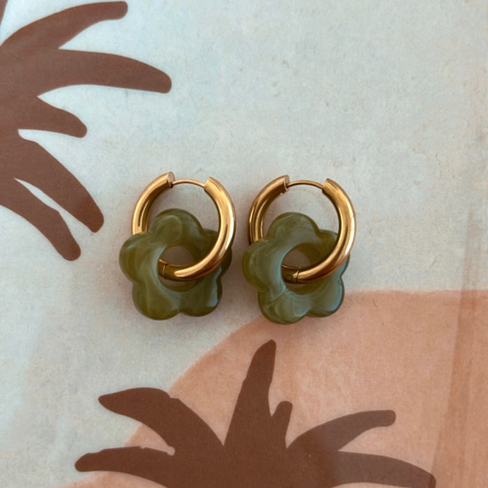 Boucles Zoé - Olive