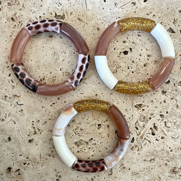 Trio bracelets Gigi - Marron