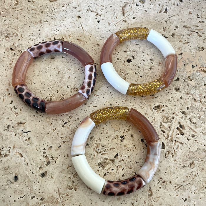 Trio bracelets Gigi - Marron