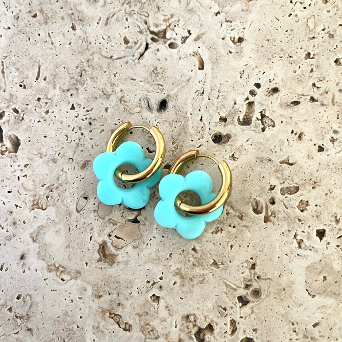 Boucles Daphnée - Turquoises