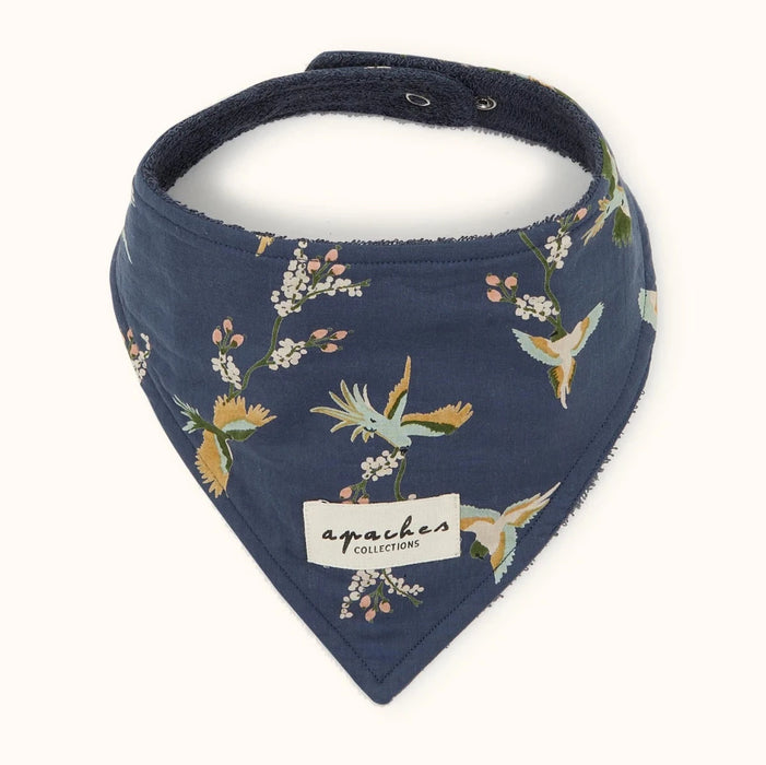 Bavoir bandana - Birds bleu